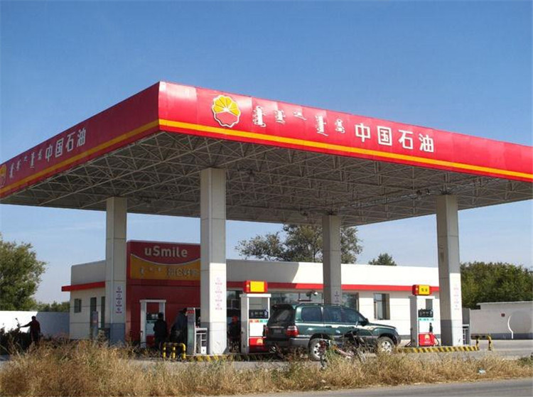 驻马店加油站钢结构网架案例1